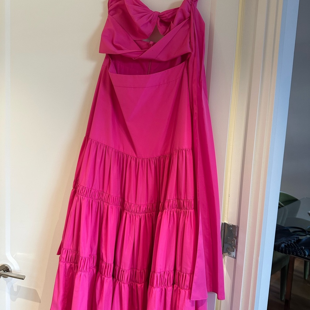 Alexis Pink Tiered Ruffled Sundress Sweetheart Neckline